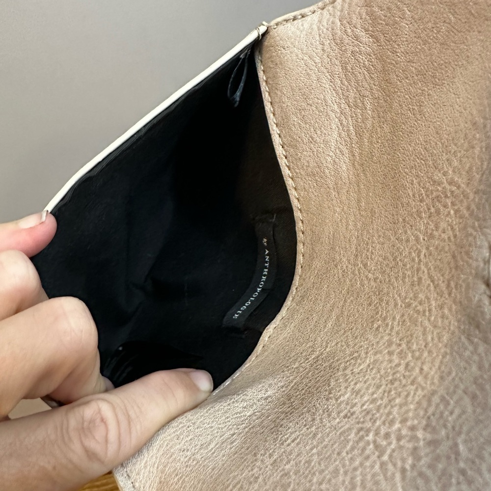 Anthropologie Thoma Clutch and Tote Bag, Light Sand - Picture 10 of 12